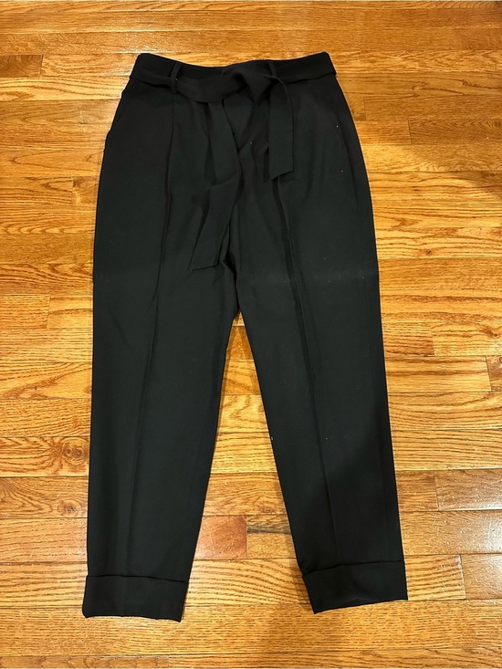 Banana Republic Pants - Banana Republic Black Tie-Waist Tapered Trousers